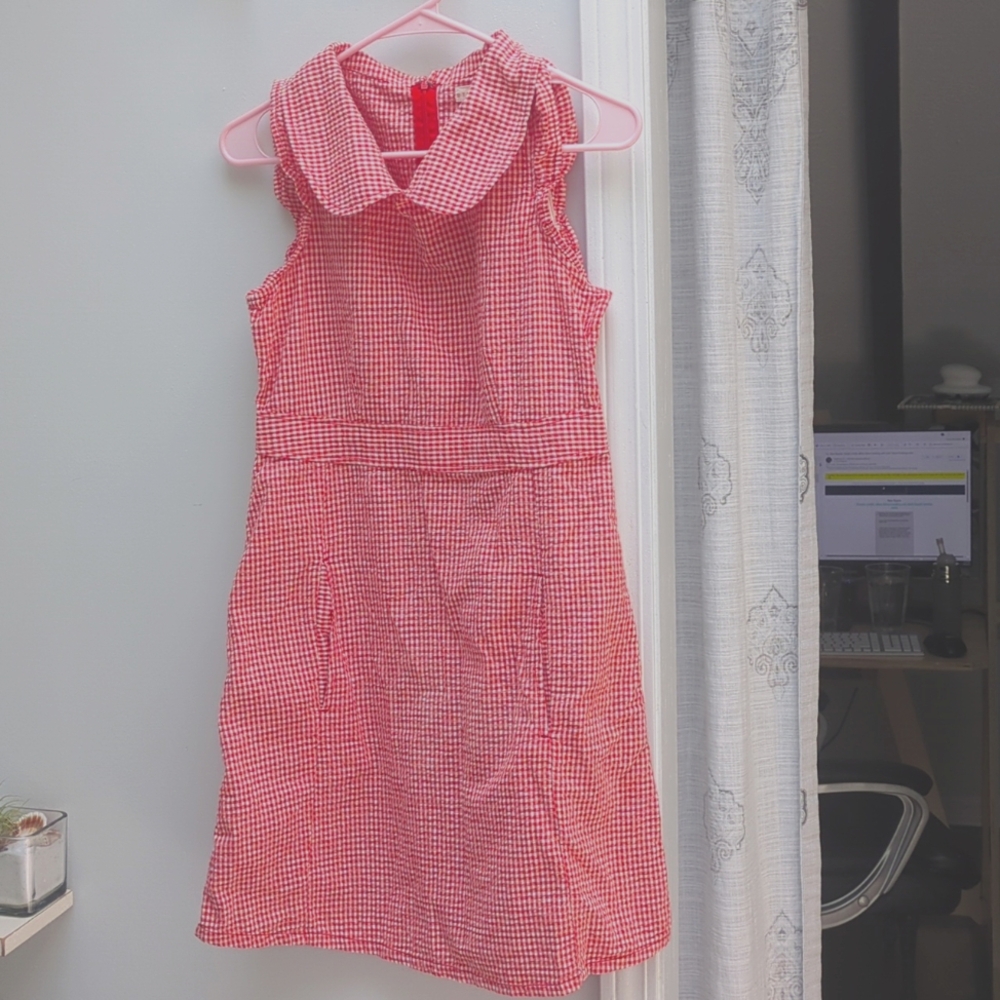 Red Gingham  Dress Vintage Style Cottagecore By Anthropologie